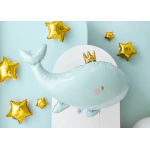 Шар (36''/91 см) Фигура, Кит в короне, 1 шт. в уп., 23874P