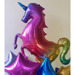 Шар (53''/135 см) Фигура, Сверкающий единорог, Радужный, Голография, 1 шт., 13270