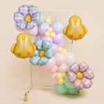 Шар (21''/53 см) Фигура, Цыпленок с бантиком, 1 шт. в уп., 27636P