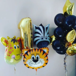 Шар (25''/64 см) Фигура, Голова, Милый Жираф, 1 шт., R377