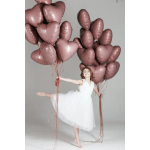 Шар (19''/48 см) Сердце, Мокко, 1 шт., 940639