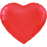 Шар (68''/173 см) Сердце, Красный, Сатин, 1 шт. в уп., 23914