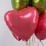 Шар (18''/46 см) Сердце, Ягодная помада, Сатин, 1 шт., 180000SLSK