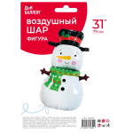 Шар (31''/79 см) Фигура, Снеговик в шляпе, 1 шт. в уп., 21990P
