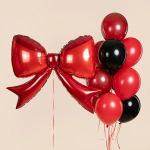 Шар (41''/104 см) Фигура, Бант, Красный, 1 шт. в уп., 25589-P