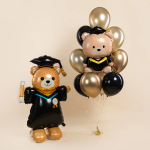Шар (35''/89 см) Фигура, Медвежонок Выпускник, 1 шт. в уп., 27616