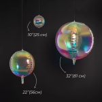Шар 3D (10''/25 см) Мини-сфера, Зеркальный, Хамелеон, 1 шт. в уп., 25203