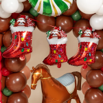 Шар с клапаном (17''/43 см) Мини-фигура, Новогодний носок, 5 шт. в уп., 27153P5