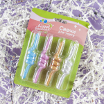 Набор свечей Фигура, Спираль, Ассорти, с блестками, 8 см, 4 шт., 802749