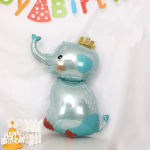 Шар (39''/99 см) Фигура, Слоненок в короне, 1 шт., 23314