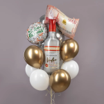 Шар (37''/94 см) Фигура, Бутылка, Водка для настоящих мужчин, 1 шт. в уп., 27276