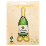 Шар 3D (51''/130 см) Фигура на подставке, Бутылка Шампанское, 1 шт. в уп., 26204