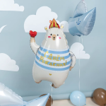 Шар (31''/79 см) Фигура, Мишка с сердечком, Сатин, 1 шт. в уп., 26186