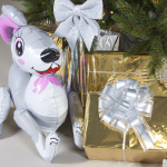 Шар (20''/51 см) Фигура 3D, Заяц, Серый, 1 шт. в уп., 19570