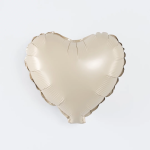 Шар с клапаном (10''/25 см) Мини-сердце, Кремовый, Сатин, 1 шт., 27272