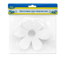 Фигура из пенопласта Цветок, 10 см. Белый, 3 шт., 03744