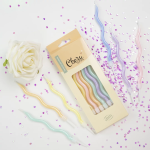 Свечи Нежные спирали, Ассорти, Макарунс, 0,55*12 + 3 см, 6 шт. с держат., 802958