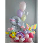 Шар (38''/97 см) Фигура, Бабочка (надув воздухом), Прозрачный, Хамелеон, 1 шт. в уп., 24979