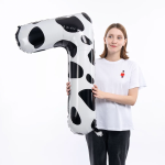 Шар (40''/102 см) Цифра, 7 Пятнышки, Черный/Белый, 1 шт. в уп., 23777