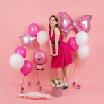 Шар (24''/61 см) Фигура, Милый Бобр, Розовый, 1 шт., 24599