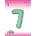 Шар (40''/102 см) Цифра, 7 Slim, Мятный, Матовый, 1 шт. в уп., B901917MM