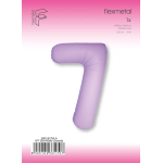 Шар (40''/102 см) Цифра, 7 Slim, Лаванда, Матовый, 1 шт. в уп., B901917MLA