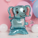 Шар 3D (22''/56 см) Фигура на подставке, Слоненок, 1 шт., 26297