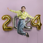 Шар (40''/102 см) Цифра, 0 Slim, Серебро, 1 шт. в уп., B901910P