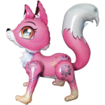 Шар (21''/53 см) Фигура 3D, Лиса, Розовый, 1 шт. в уп., 19627