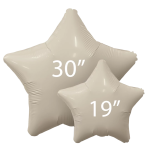 Шар (30''/76 см) Звезда, Мистик, Кремовый, Сатин, 1 шт. в уп., 221172