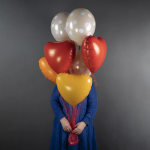 Шар (18''/46 см) Сердце, Оранжевый, Сатин, 1 шт., 180000MO