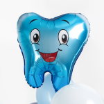 Шар (22''/56 см) Фигура, Зубик, Синий, 1 шт. в уп., 15150P
