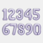 Шар (40''/102 см) Цифра, 7, Сиреневый, Сатин, 1 шт. в уп., 23977