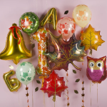 Шар с клапаном (16''/41 см) Мини-буква, Б, Золото, 1 шт. в уп., 173911