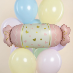 Шар (34''/86 см) Фигура, Конфета, Сердечки, Розовый, Сатин, 1 шт. в уп., 27274P