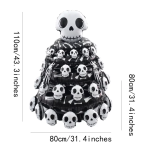 Шар (44''/112 см) Фигура 3D, Черепа на Хэллоуин, 1 шт. в уп., 24699