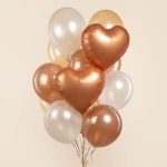 Шар (18''/46 см) Сердце, Оранжевый, Сатин, 1 шт., 27595