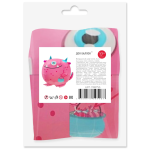 Шар с клапаном (17''/43 см) Мини-фигура, Монстрик Джуди, Розовый, 5 шт. в уп. (цв.этик.), 11987S5