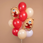 Шар (21''/53 см) Фигура, Мишка с сердцем, 1 шт., 27486