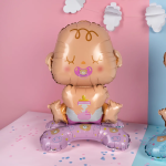 Шар 3D (25''/64 см) Фигура на подставке, Малышка Девочка, 1 шт. в уп., 24894