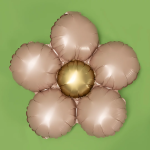 Шар (18''/46 см) Цветок, Ромашка (надув воздухом), Розовый, Сатин, 1 шт. в уп., 23953P