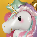 Шар (38''/97 см) Фигура, Цветочный единорог, 1 шт., 23937