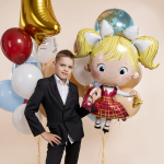 Шар (46''/117 см) Фигура, Школьница, Ученица Девочка, 1 шт. в уп., 26471