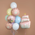 Шар (37''/94 см) Фигура, Торт, Розовый, Сатин, 1 шт. в уп., 26127P