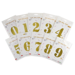 Шар (40''/102 см) Цифра, 6, Золото, Металлик, 1 шт. в уп., 24086