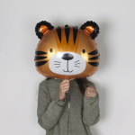 Шар (23''/58 см) Фигура, Голова, Тигренок, 1 шт., 21909