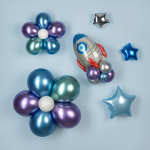 Шар с клапаном (17''/43 см) Мини-фигура, Ракета, 1 шт., 190880