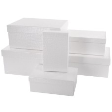 Набор коробок Отличный подарок, Белый, 32*25*14 см, 6 шт. в упак. , 503914