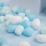 Шарики пенопласт, Маршмэллоу, Цветной микс, Голубой/Белый, Макарунс, 20-25 мм, 10 гр., 6233546