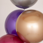 Шар (18''/46 см) Сфера, Deco Bubble, Фиолетовый, Хром, 10 шт. в уп., 550007